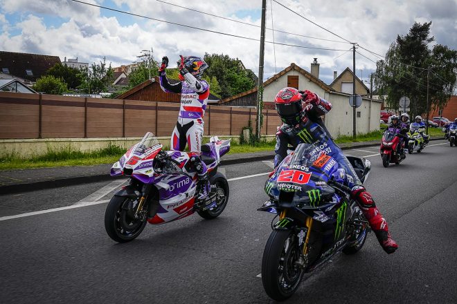 木曜日に行われたプレイベントに参加したファビオ・クアルタラロ、ヨハン・ザルコ／2023MotoGP第5戦フランスGP