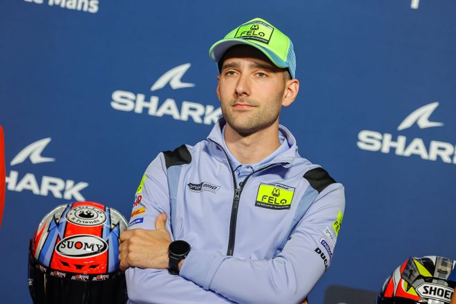 MotoE：プレスカンファレンスに出席したマッテオ・フェラーリ（Felo Gresini MotoE）／2023MotoE第1戦フランス大会