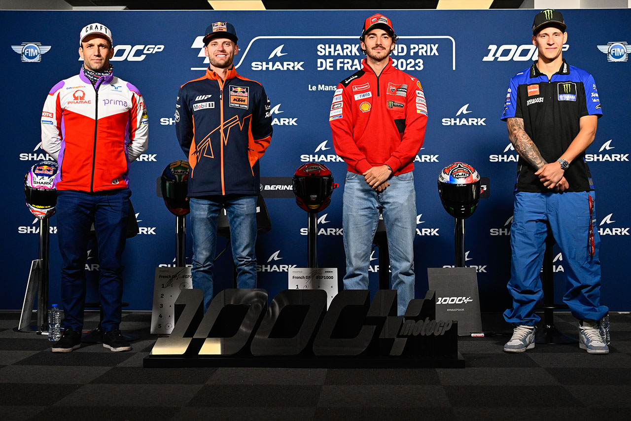 2023MotoGP第5戦フランスGPのプレスカンファレンスに出席したライダー