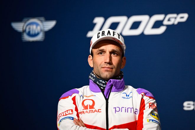 プレスカンファレンスに出席したヨハン・ザルコ（プリマ・プラマック・レーシング）／2023MotoGP第5戦フランスGP