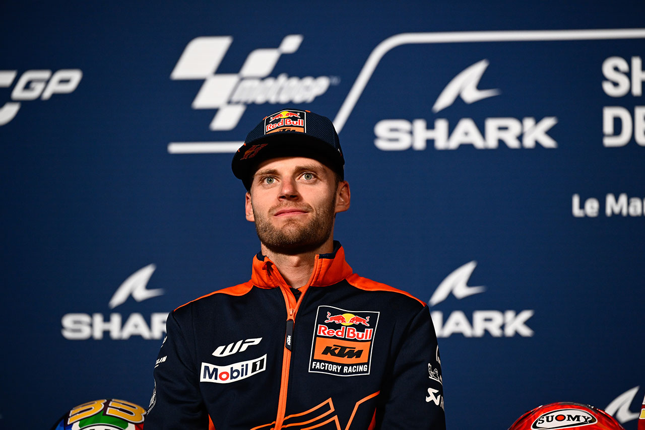 プレスカンファレンスに出席したブラッド・ビンダー（レッドブルKTMファクトリー・レーシング）／2023MotoGP第5戦フランスGP