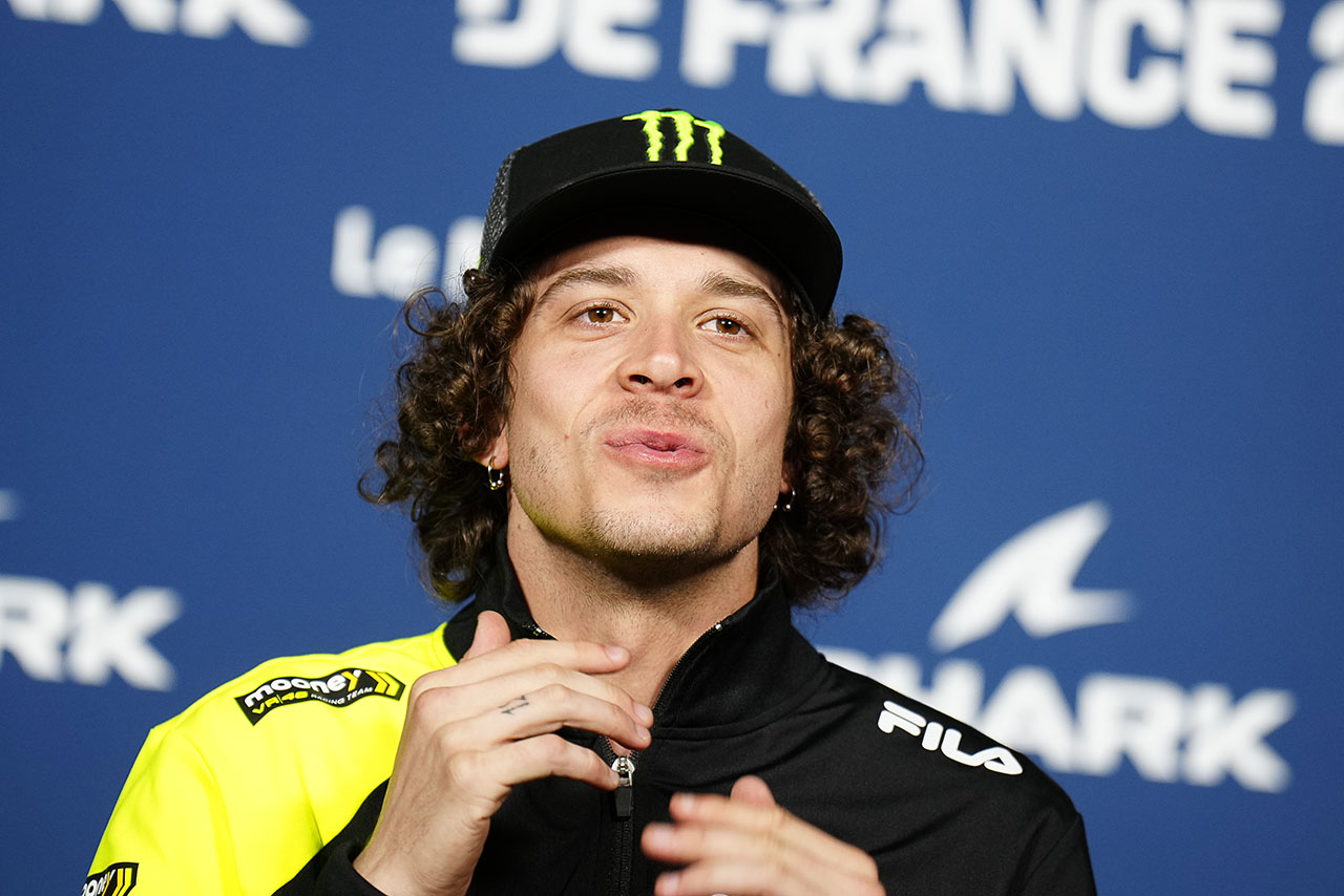 プレスカンファレンスに出席したマルコ・ベゼッチ（ムーニーVR46レーシング・チーム）／2023MotoGP第5戦フランスGP