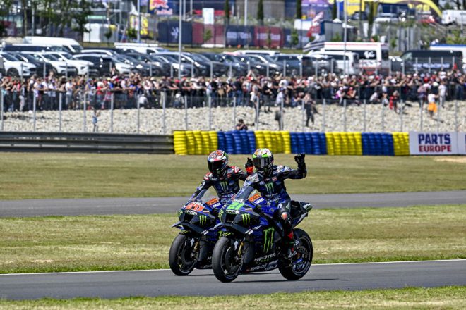 ファビオ・クアルタラロとフランコ・モルビデリ（モンスターエナジー・ヤマハMotoGP）／2023MotoGP第5戦フランスGP 決勝