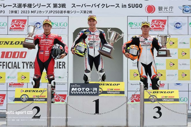 2023全日本ロード第3戦SUGO ST1000決勝。優勝は榎戸育寛（SDG Motor Sports RT HARC-PRO.）が飾った。