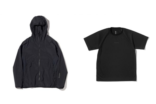 『ARTAトレーニング・ウェア』アーバン・ユーティリティジャケット（左）とアーバン・トレーニングTシャツ（右）