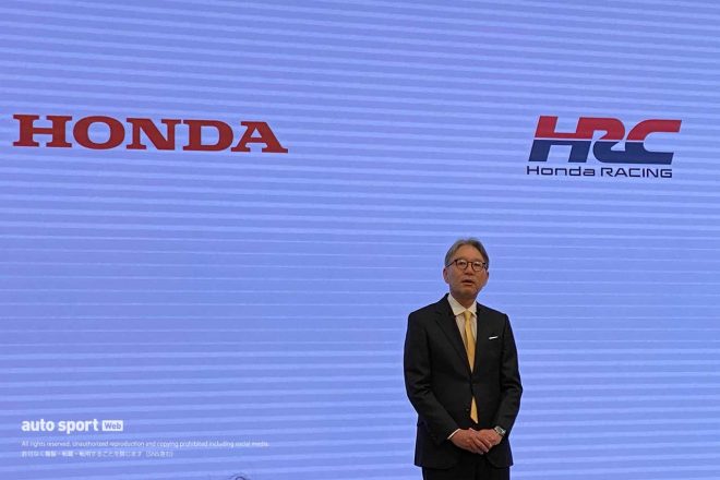 2026年のF1復帰を宣言するホンダの三部敏宏代表取締役社長