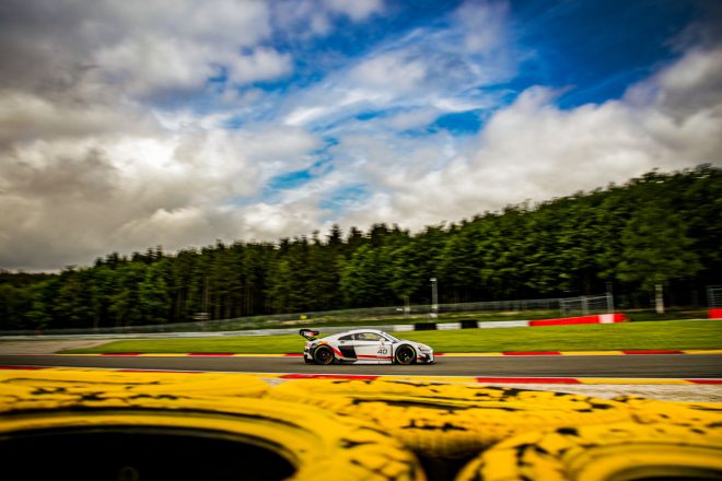 トレゾア・オレンジ1の40号車アウディR8 LMSエボII　2023スパ24時間公式テスト