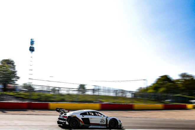 トレゾア・オレンジ1の40号車アウディR8 LMSエボII　2023スパ24時間公式テスト