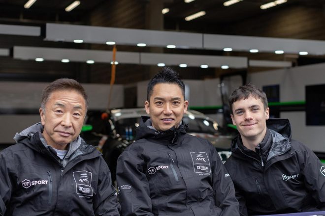 2023年のWEC／LMGTEアマクラスに参戦しているDステーション・レーシングの星野敏／藤井誠暢／キャスパー・スティーブンソン