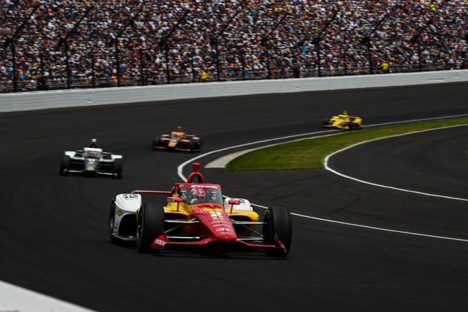 優勝したジョセフ・ニューガーデン（チーム・ペンスキー）