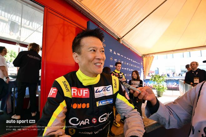 ケッセル・レーシングの57号車フェラーリ488 GTEをドライブする木村武史