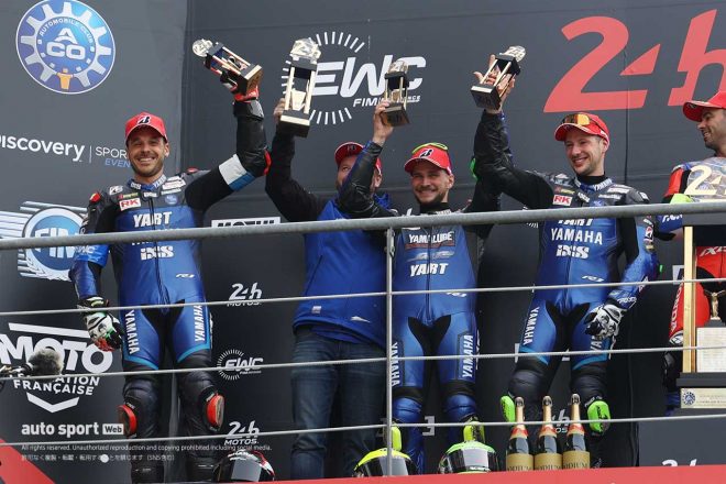 2位表彰台を獲得したYAMALUBE YART YAMAHA EWC Official Team／2023EWC第1戦ル・マン24時間