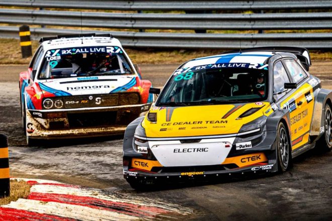 CE Dealer Team by Volvo Construction Equipmentのニクラス・グロンホルム（PWR RX1e）も、初日からローブとの勝負を楽しんだ