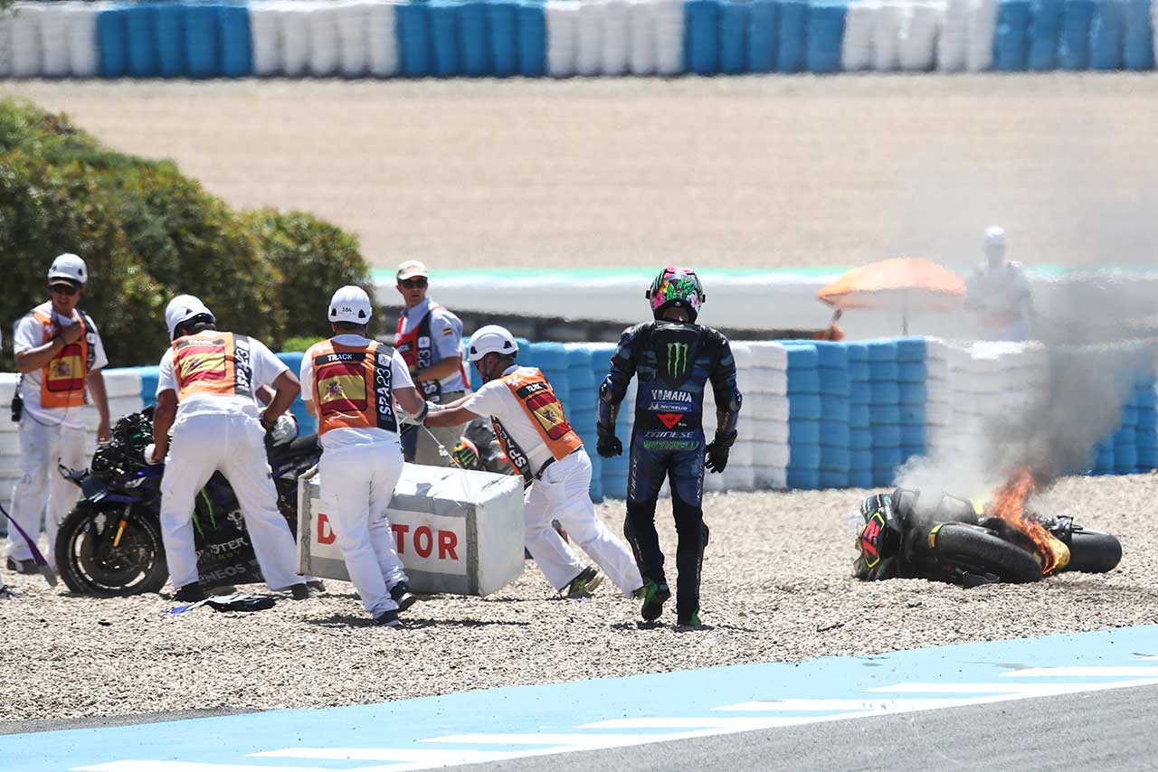 2023MotoGP：クラッシュしたマシン