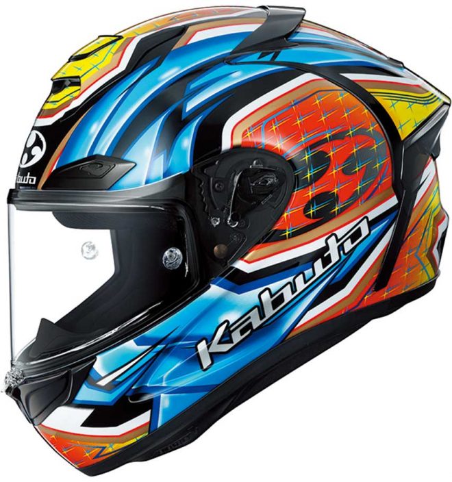 Kabuto F-17 GLANZ（ブルーイエロー）