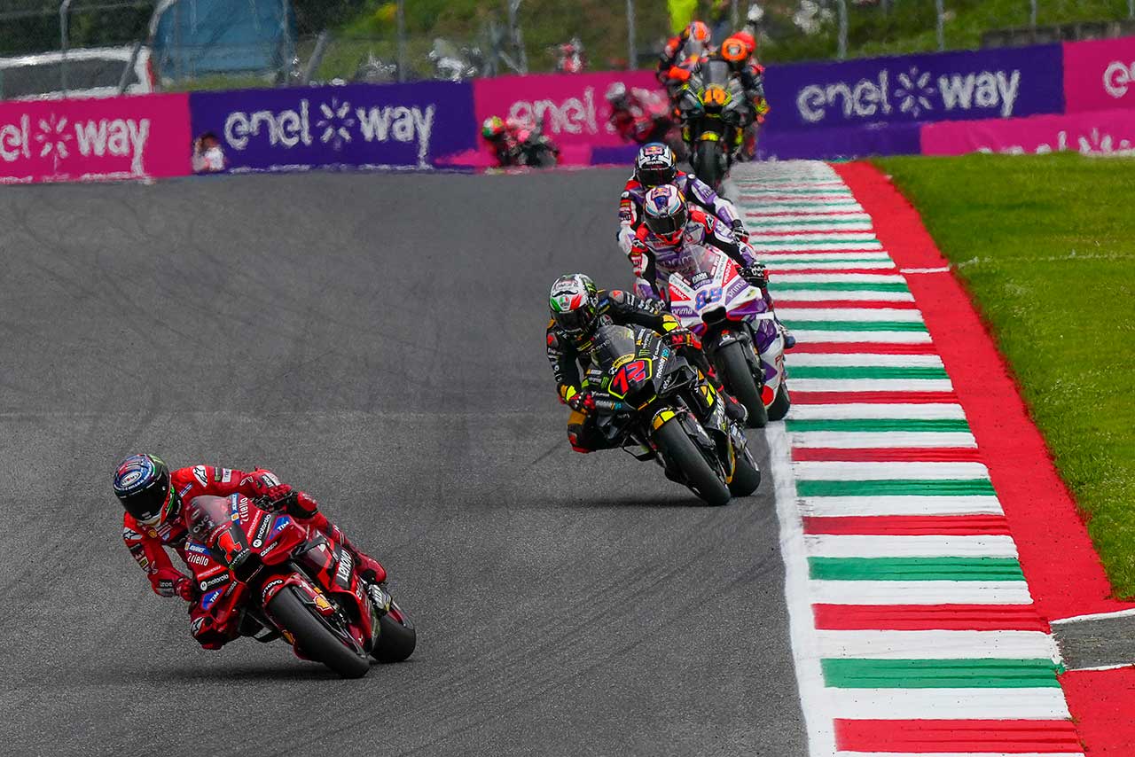 イタリアGPスプリントレースで優勝したバニャイア（#1）