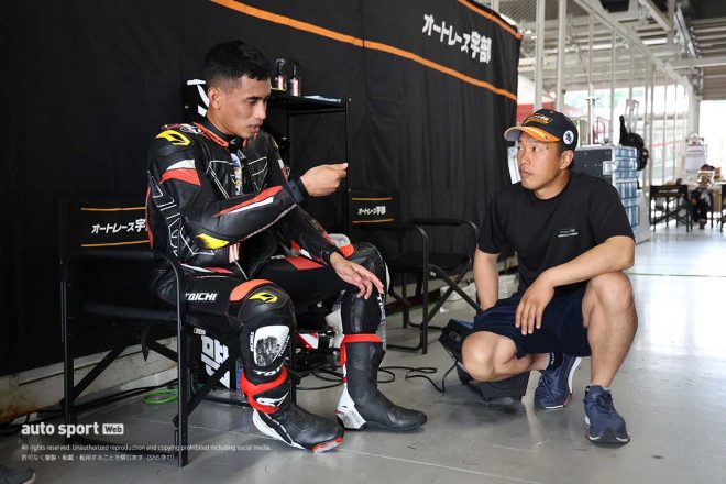 ハフィス・シャーリン、津田拓也（AutoRace Ube Racing Team）／2023鈴鹿8耐合同テスト