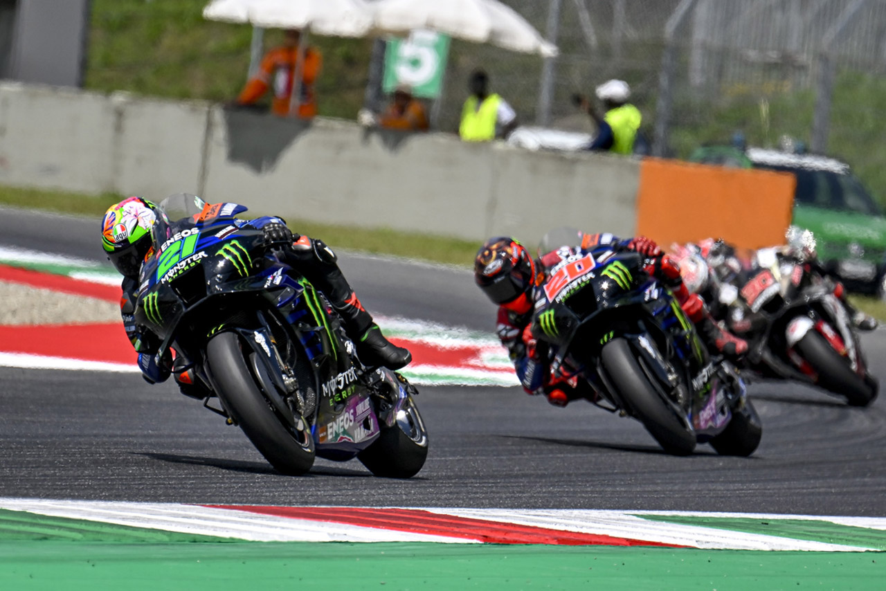フランコ・モルビデリとファビオ・クアルタラロ（モンスターエナジー・ヤマハMotoGP）／2023MotoGP第6戦イタリアGP 決勝