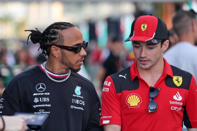 ルイス・ハミルトン（メルセデス）とシャルル・ルクレール（フェラーリ）