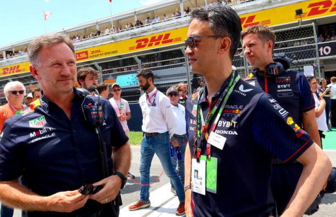 2023年F1第8戦スペインGP　代表取締役会長GlobalCEO可児行夫／右端