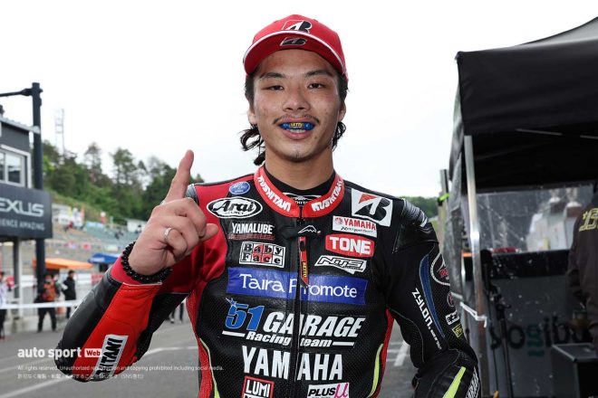 阿部恵斗選手。Race1では優勝、Race2では2位