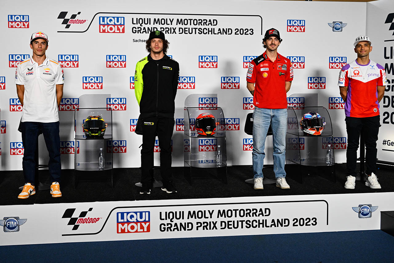 2023MotoGP第7戦ドイツGPのプレスカンファレンスに出席したライダー