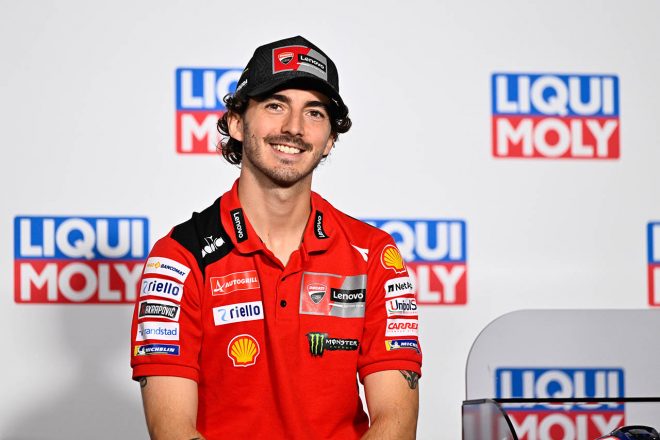 2023MotoGP第7戦ドイツGPのプレスカンファレンスに出席したフランセスコ・バニャイア（ドゥカティ・レノボ・チーム）
