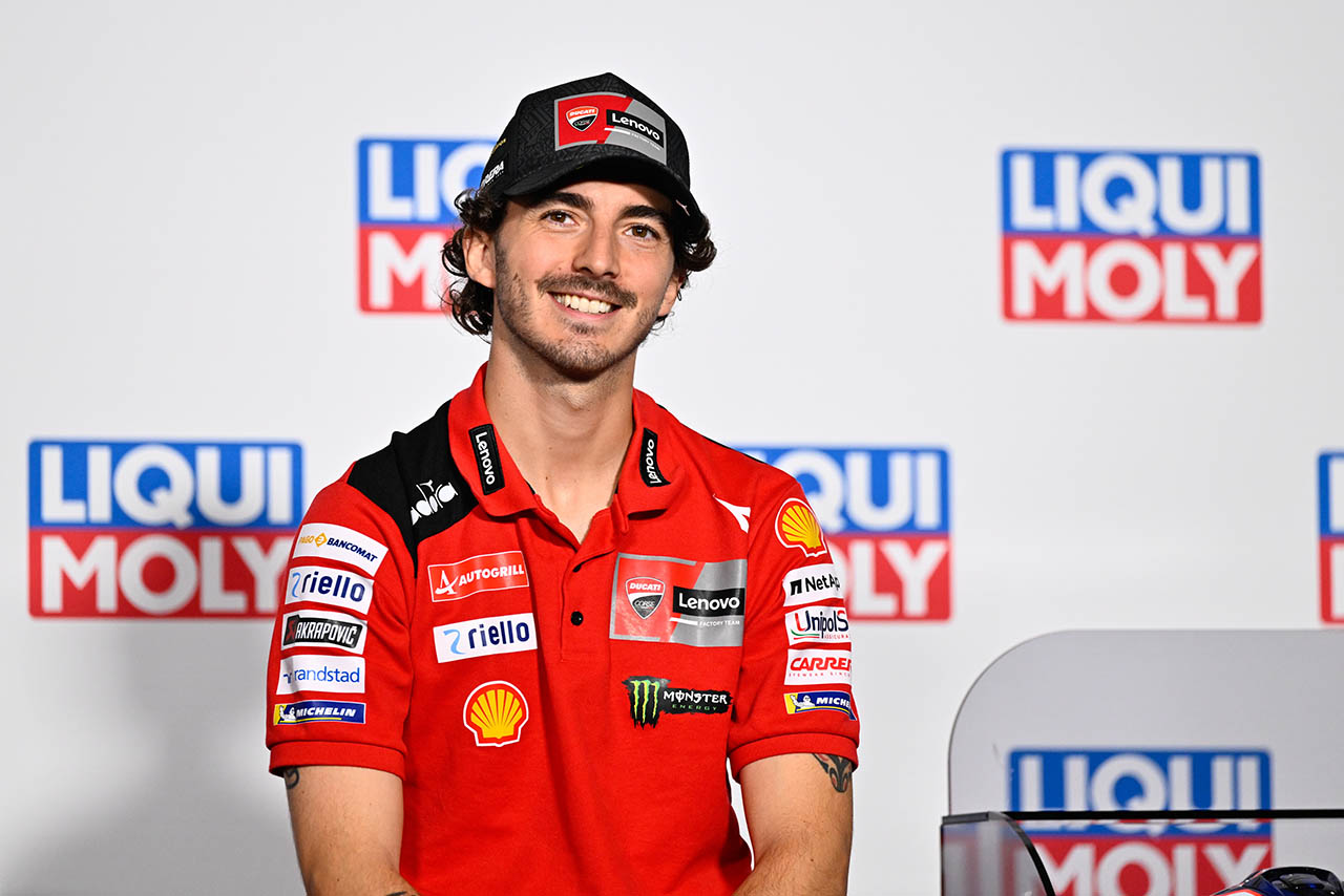 2023MotoGP第7戦ドイツGPのプレスカンファレンスに出席したフランセスコ・バニャイア（ドゥカティ・レノボ・チーム）