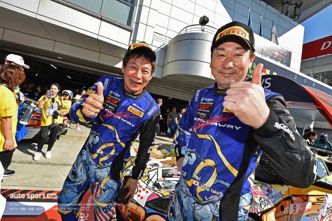 2023GTワールドチャレンジ・アジア第3戦富士　ビンゴ・レーシングの武井真司／飯田章（9号車コルベットC7 GT3-R）（武井真司／飯田章