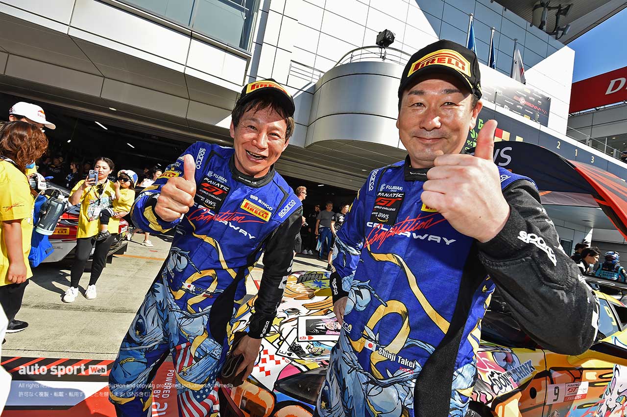 2023GTワールドチャレンジ・アジア第3戦富士　ビンゴ・レーシングの武井真司／飯田章（9号車コルベットC7 GT3-R）（武井真司／飯田章