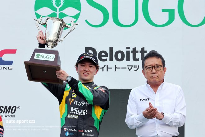 2023スーパーフォーミュラ第5戦SUGO　宮田莉朋と舘信秀監督（VANTELIN TEAM TOM’S）