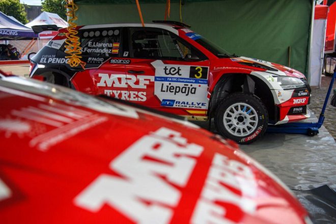 「全開に出来る感触を求め」た措置として、新型のRS Rally2から旧EVOに戻した王者エフレン・ヤレーナ（シュコダ・ファビアRally2 EVO）は9位に終わる