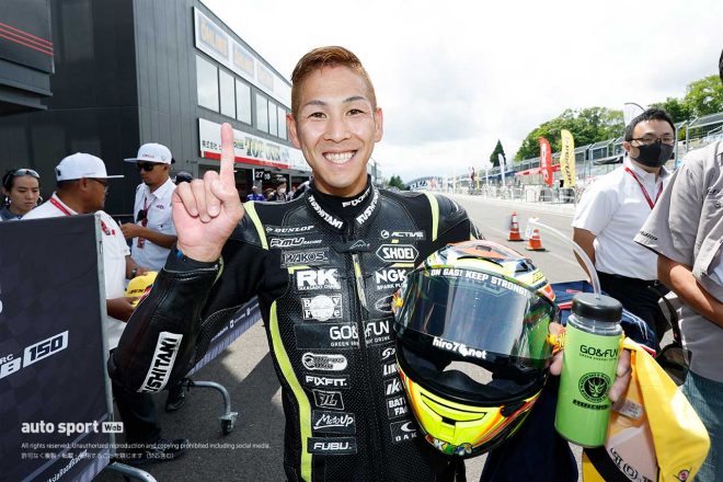 TVS レース1：優勝した尾野弘樹／2023FIMアジアロード第3戦日本ラウンド