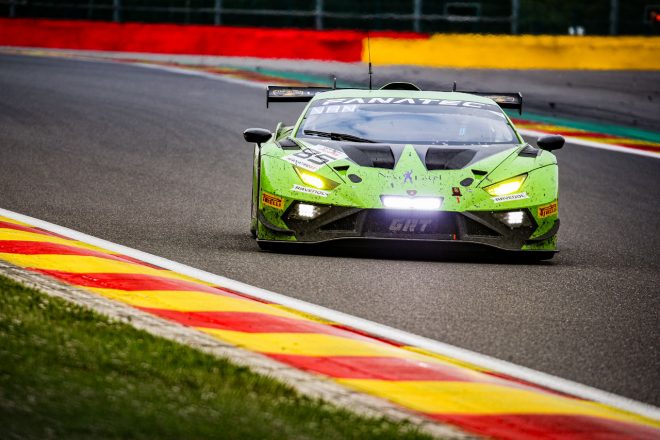 シルバーカップで優勝した85号車ランボルギーニ・ウラカンGT3エボ2(GRTグラッサー・レーシング・チーム) 2023スパ24時間