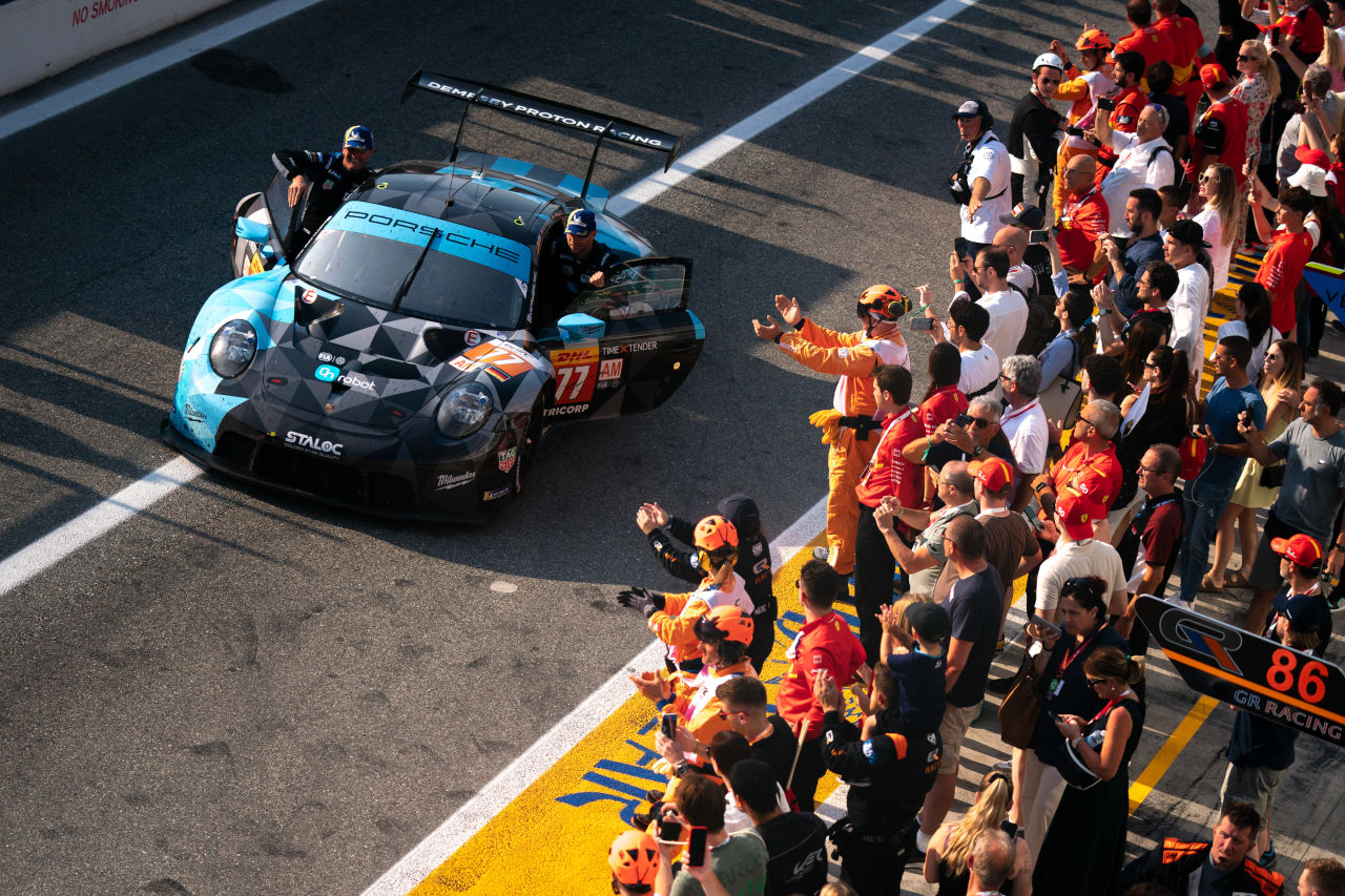 優勝した77号車ポルシェ911 RSR-19（デンプシー・プロトン・レーシング）　2023年WEC第5戦モンツァ6時間レース