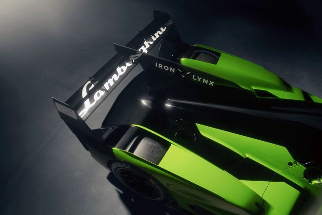 7月13日にランボルギーニが初公開した新型LMDh車両、SC63