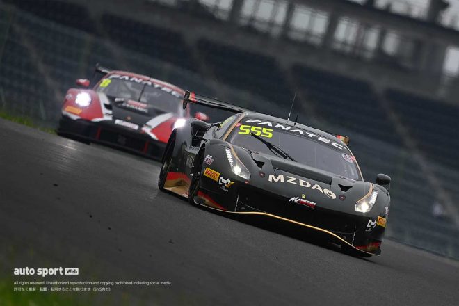 2023GTWCアジア第5戦鈴鹿　6位フィニッシュを果たしたマエザワ・レーシングの555号車フェラーリ488 GT3