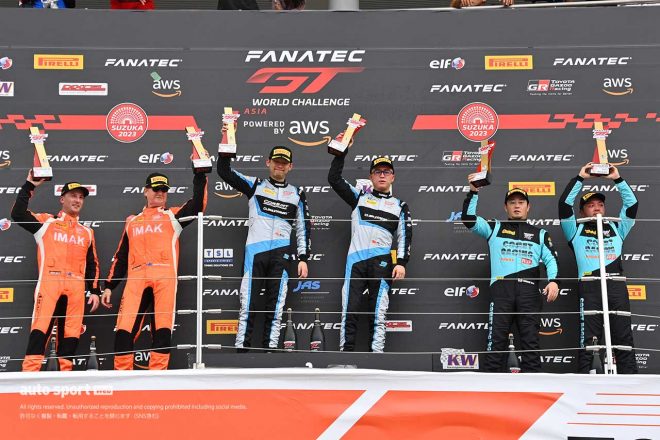 2023GTWCアジア第5戦鈴鹿　GT3アマクラスの表彰式
