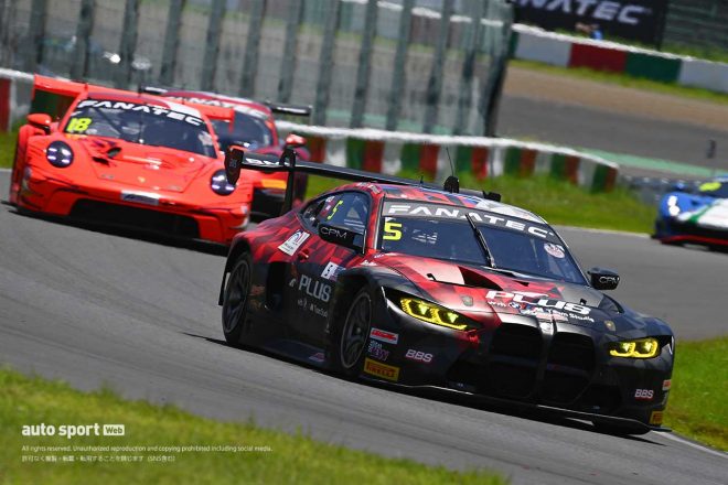 2023GTWCアジア第6戦鈴鹿　プラス・ウィズ・BMWチーム・スタディの5号車BMW M4 GT3（山口智英／荒聖治）