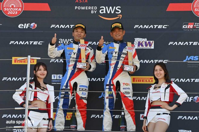 2023GTWCアジア第6戦鈴鹿　GT4クラスを制し2連勝を飾った加納政樹／織戸学（YZレーシング・ウィズ・BMWチーム・スタディ）