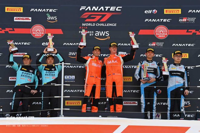 2023GTWCアジア第6戦鈴鹿　GT3アマクラスの表彰式