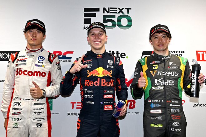 2023スーパーフォーミュラ第6戦富士　リアム・ローソン、牧野任祐、宮田莉朋