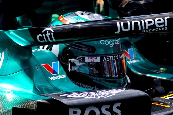 F1第11戦イギリスGP　バルボリンと公式潤滑油パートナー契約を結んだアストンマーティン
