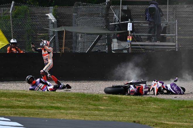 転倒回数トップはマルク・マルケス。第8戦までに14回の転倒を喫している