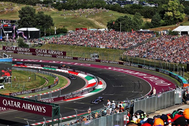 ハンガロリンクで行われている2023年F1第12戦ハンガリーGP予選日の様子