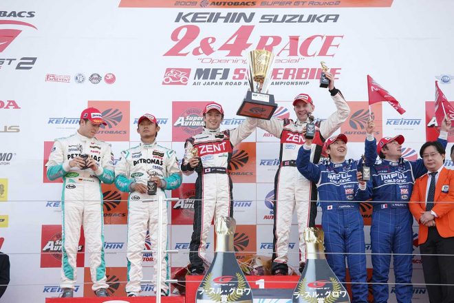 2009年スーパーGT第2戦鈴鹿　GT500クラスの表彰式