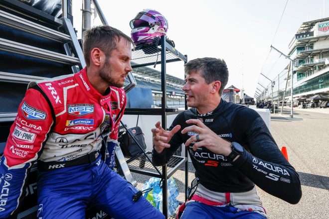 メイヤー・シャンク・レーシングのトム・ブロンクビストとコリン・ブラウン