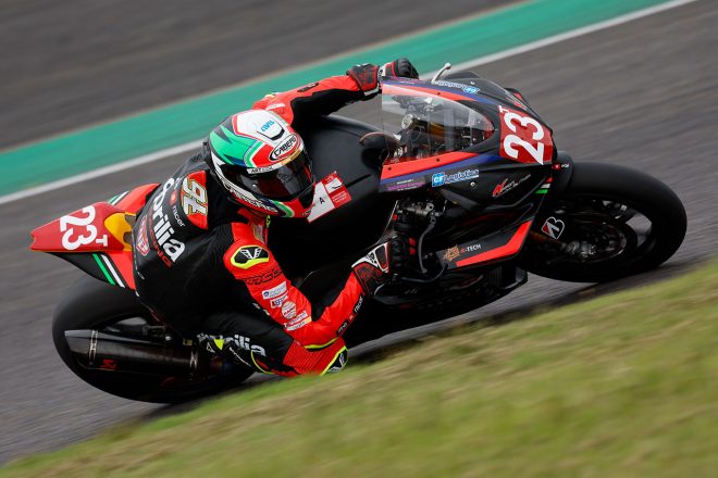2023鈴鹿8耐に参戦するサミュエル・カバリエリ（Team TATARA aprilia）