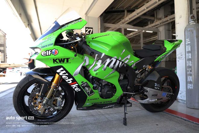 2023鈴鹿8耐：Team Kawasaki Webike Trickstarのバイク