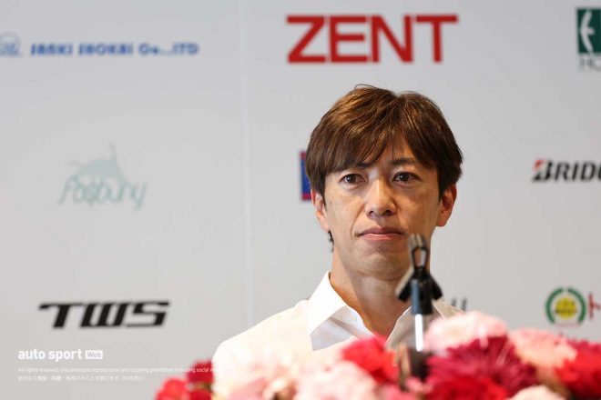 2023スーパーGT第4戦富士の会場で引退会見を行った立川祐路（ZENT CERUMO GR Supra）